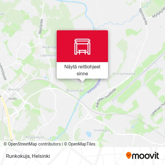 Runkokuja kartta