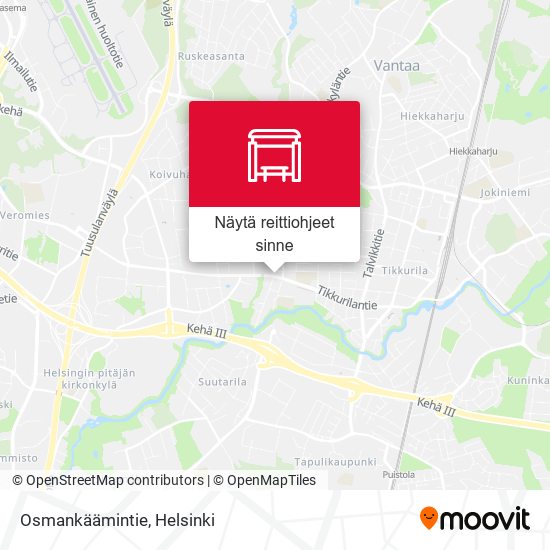 Osmankäämintie kartta