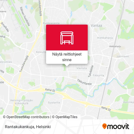 Rantakukankuja kartta