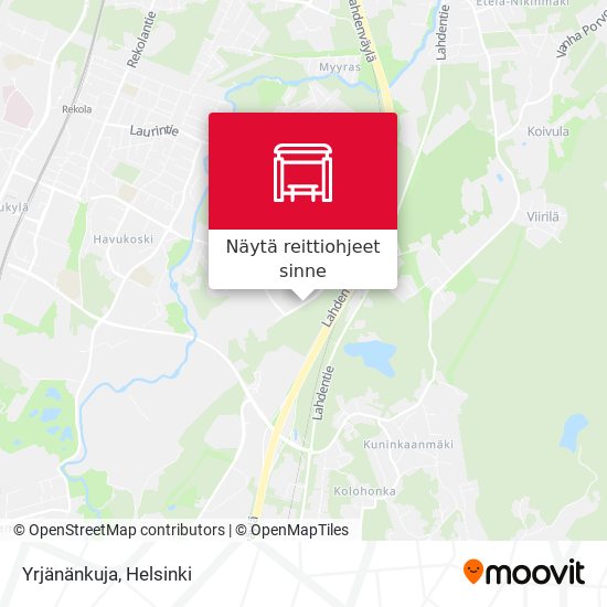 Yrjänänkuja kartta