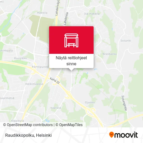 Raudikkopolku kartta