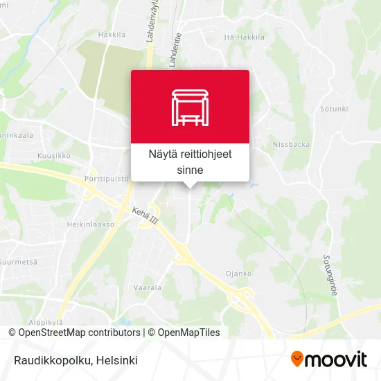 Raudikkopolku kartta