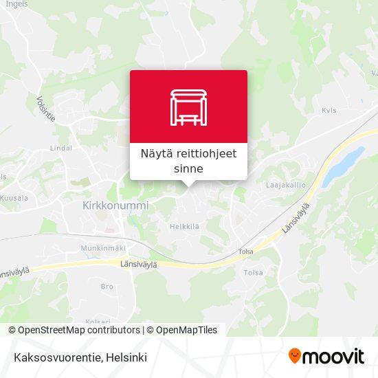 Kaksosvuorentie kartta