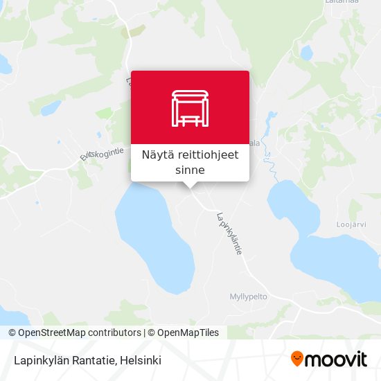 Lapinkylän Rantatie kartta
