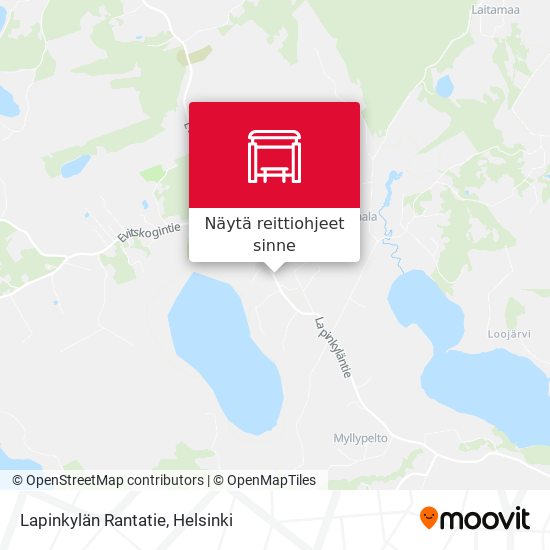 Lapinkylän Rantatie kartta