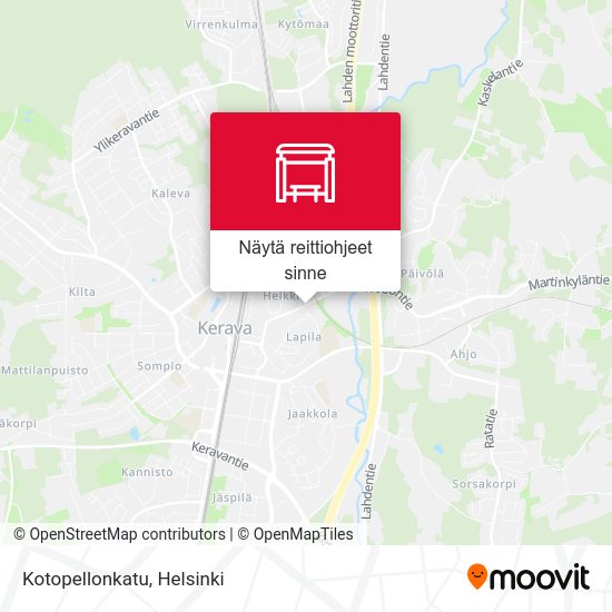 Kotopellonkatu kartta