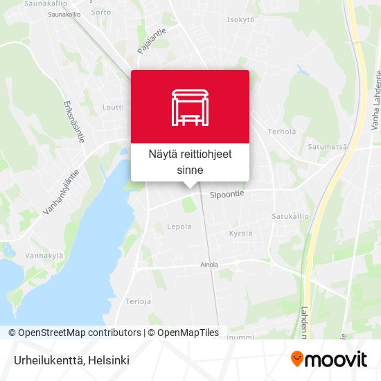 Urheilukenttä kartta