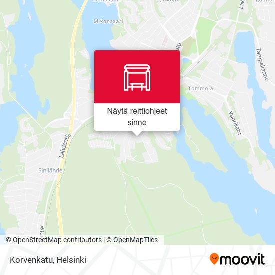 Korvenkatu kartta