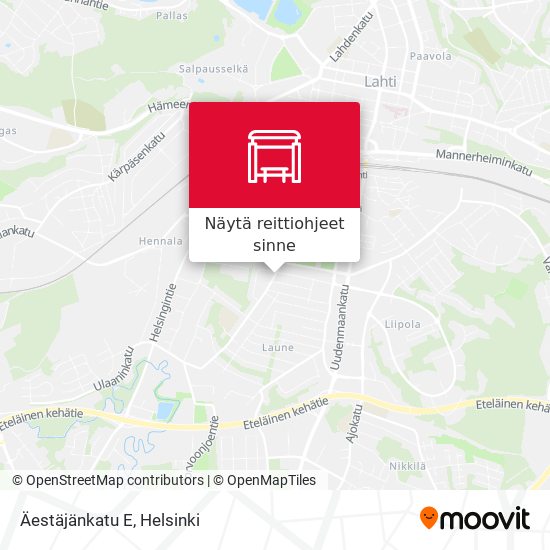 Äestäjänkatu E kartta
