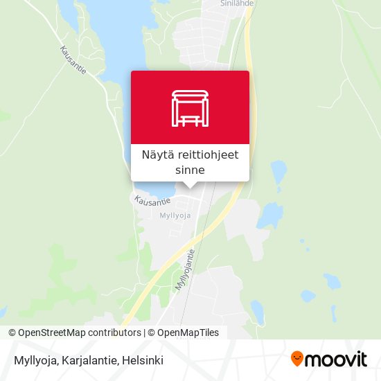 Myllyoja, Karjalantie kartta