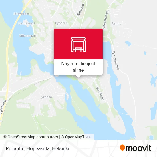 Rullantie, Hopeasilta kartta