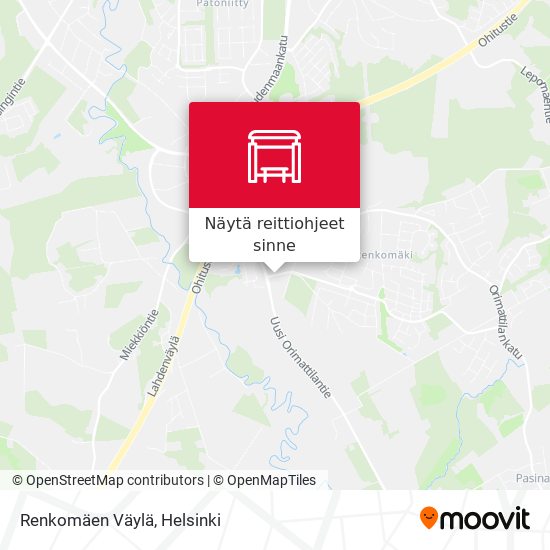 Renkomäen Väylä kartta