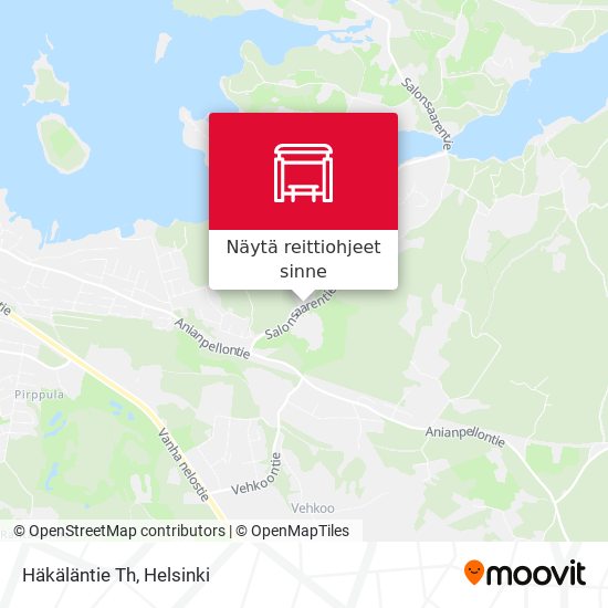 Häkäläntie Th kartta