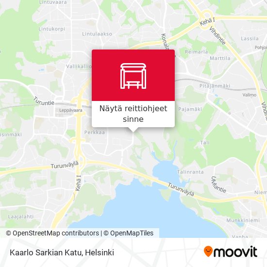 Kaarlo Sarkian Katu kartta