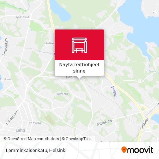 Lemminkäisenkatu kartta