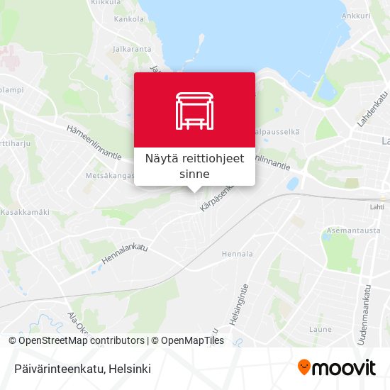 Päivärinteenkatu kartta