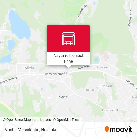 Vanha Messiläntie kartta