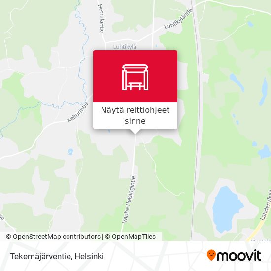 Tekemäjärventie kartta