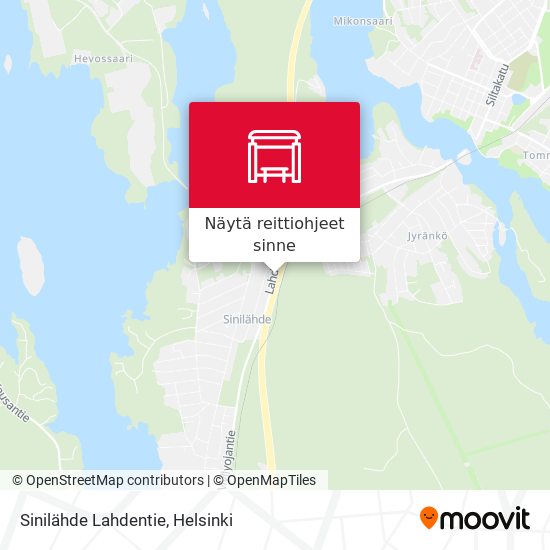Sinilähde Lahdentie kartta