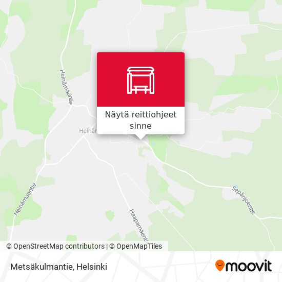 Metsäkulmantie kartta