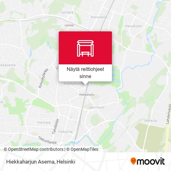 Kuinka päästä kohteeseen Hiekkaharjun Asema paikassa Helsinki  kulkuvälineellä Bussi, Juna tai Metro?