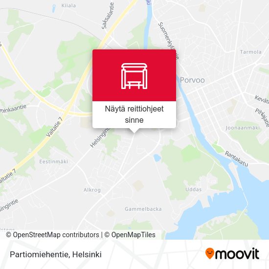 Partiomiehentie kartta
