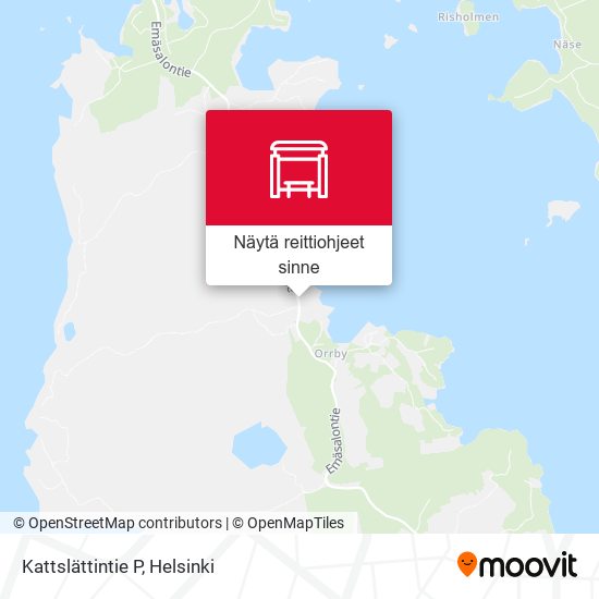 Kattslättintie P kartta