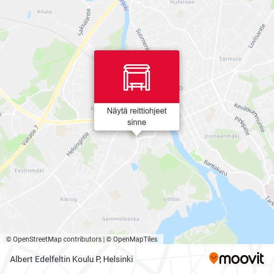 Albert Edelfeltin Koulu P kartta