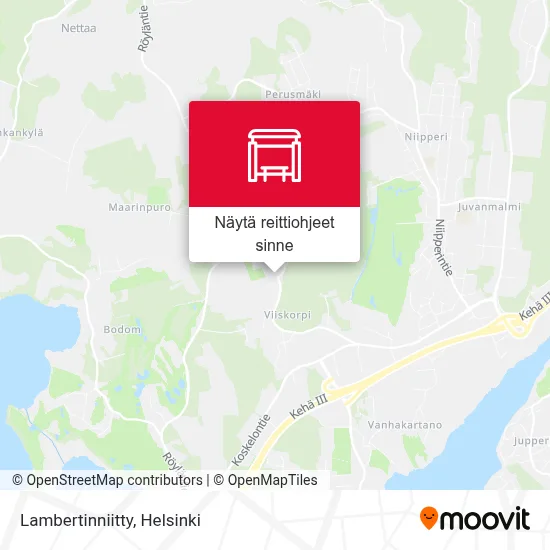 Lambertinniitty kartta