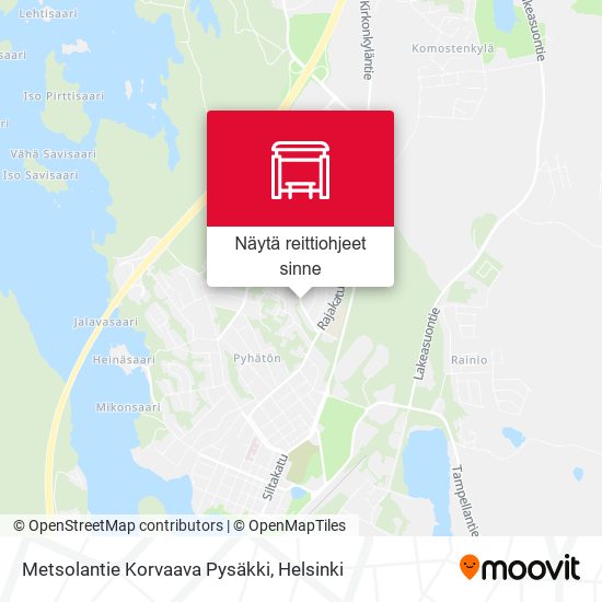 Metsolantie Korvaava Pysäkki kartta
