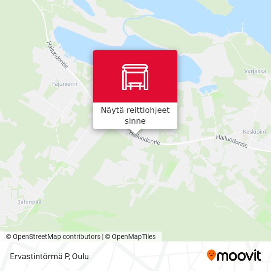 Ervastintörmä P kartta