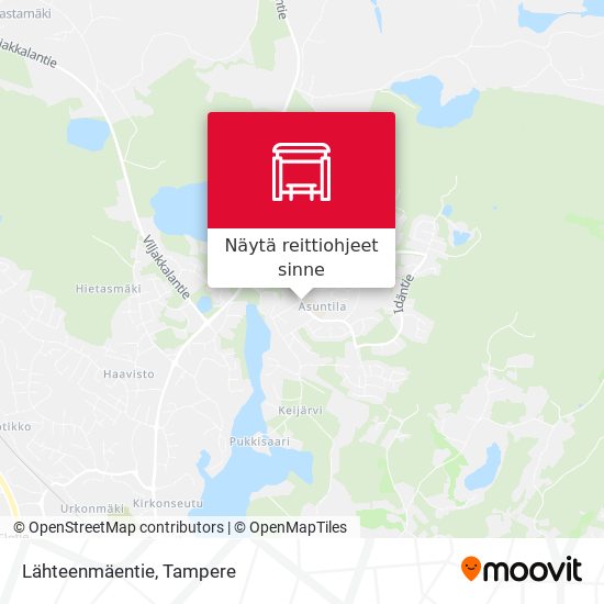 Lähteenmäentie kartta