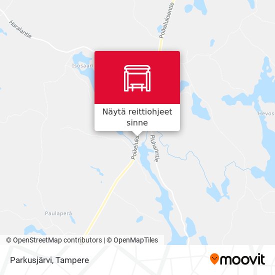 Kuinka päästä kohteeseen Parkusjärvi paikassa Kuru kulkuvälineellä Bussi?