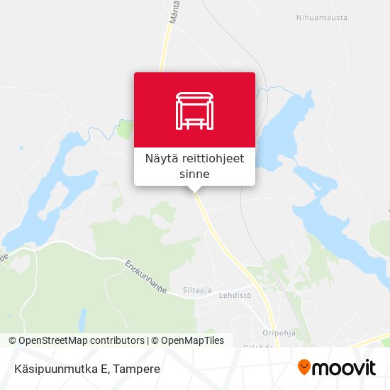 Käsipuunmutka E kartta
