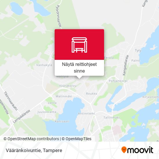 Vääränkoivuntie kartta