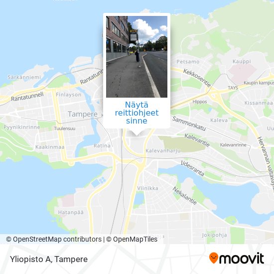 Kuinka päästä kohteeseen Yliopisto A paikassa Tampere kulkuvälineellä Bussi  tai Raitiovaunu?