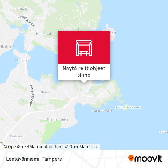 Lentävänniemi kartta