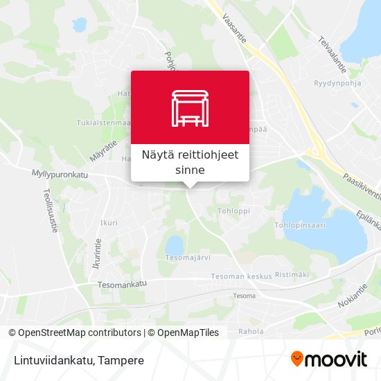 Lintuviidankatu kartta