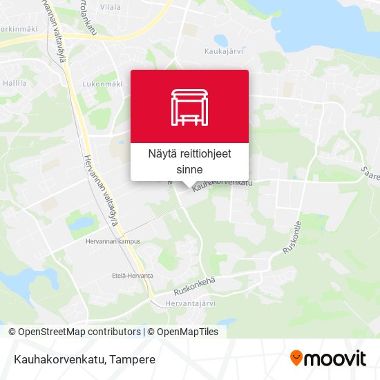 Kauhakorvenkatu 2 kartta