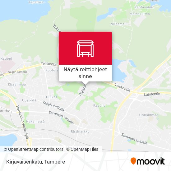 Kirjavaisenkatu kartta