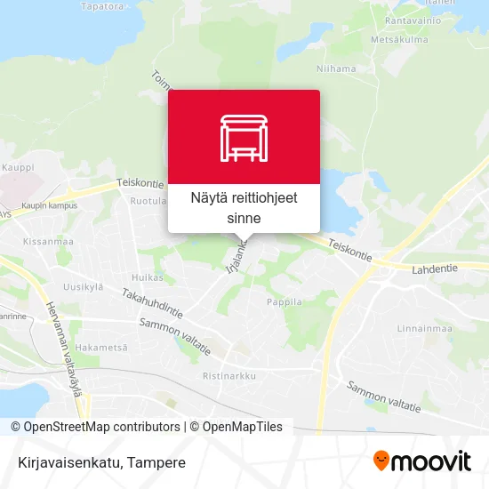 Kirjavaisenkatu kartta