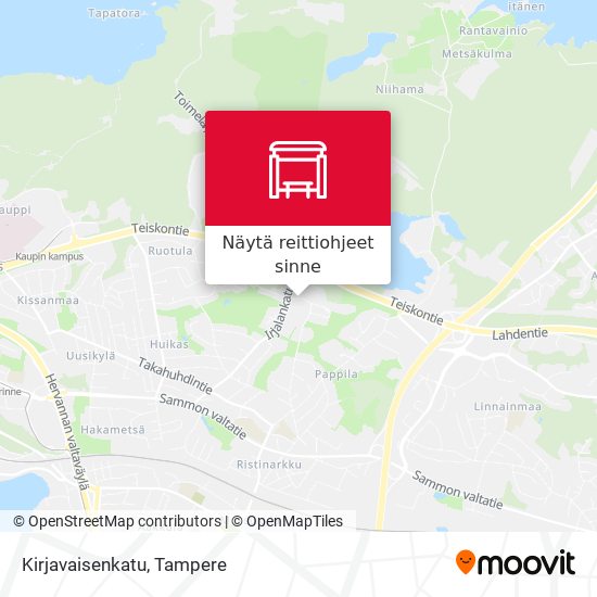 Kirjavaisenkatu kartta