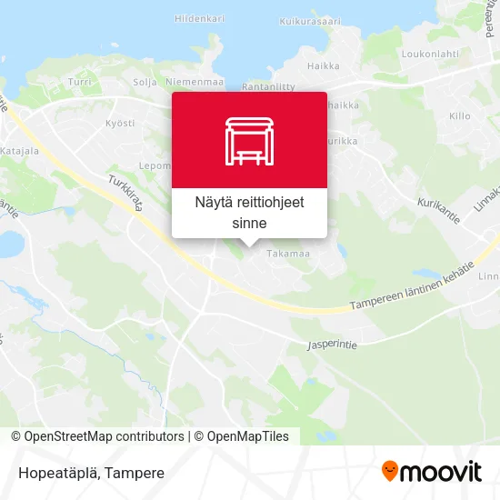 Hopeatäplä kartta