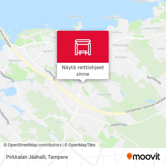 Pirkkalan Jäähalli kartta