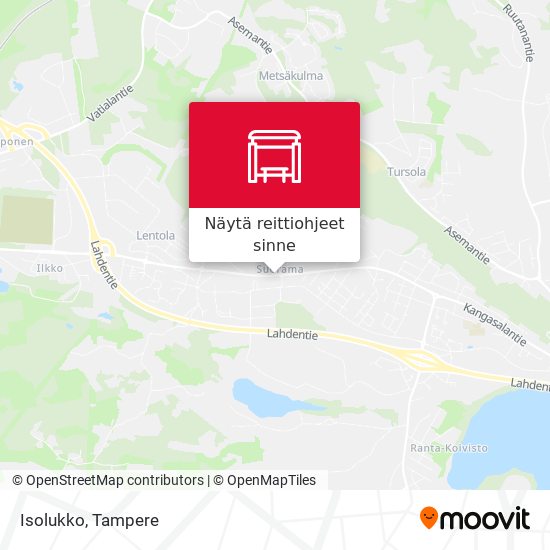 Kuinka päästä kohteeseen Isolukko paikassa Tampere kulkuvälineellä Bussi  tai Raitiovaunu?