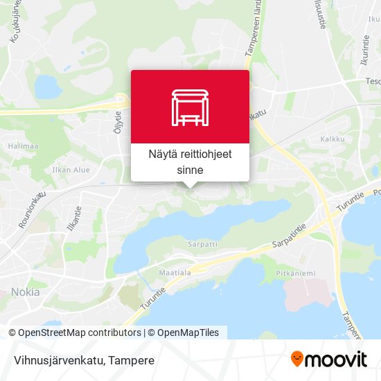 Vihnusjärvenkatu kartta