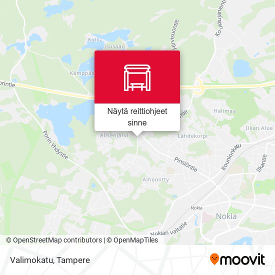 Valimokatu kartta