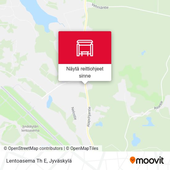 Lentoasema Th E kartta