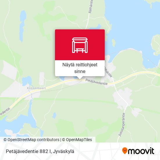 Petäjävedentie 882 I kartta