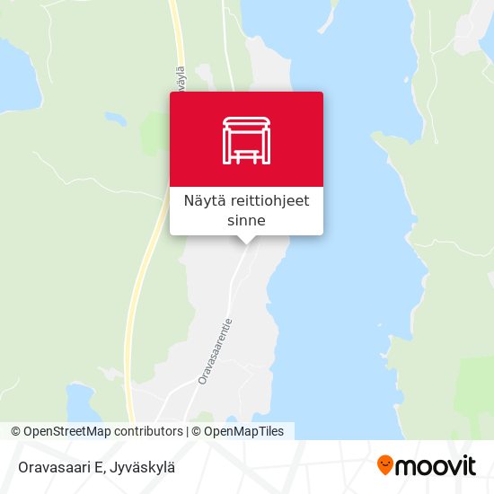 Oravasaari E kartta